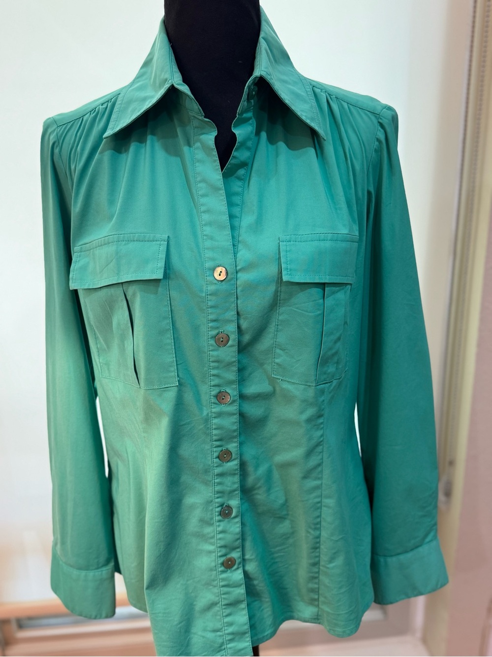 Finley Teal Button-Down Utility Shirt